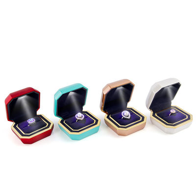Kunststoff-Velvet-Schmuckkisten für Hanhong-Mehrfarbige Armbänder Ohrringe Schmucklicht