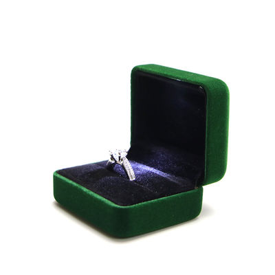 Luxus-Velvet-Schmuck-Set-Box für hochwertige grüne Verpackung Armband Halskette Ring