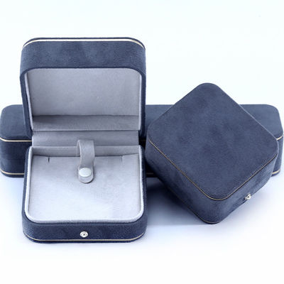 Neueste Graue Samt Schmuckbox für Armband Halskette Ring Custom Logo Hanhong 2023