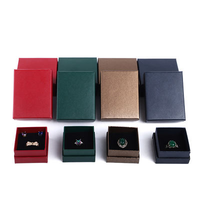 Großhandel Luxus-Schmuckschachtel Personalisierte High-End-Schmuckschachtel Halskette Armband Ohrringe Ring Schmuckset Verpackung Kartonpapier Deckel und Basis Schmuckschachtel mit Logo