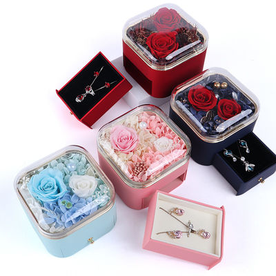 Maßgeschneiderte Größe Blumen Schublade Schmuckschachtel Rose Design Für Valentinstag Geschenk