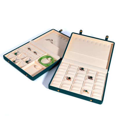 Kaffeefarbe Mikrofaserleder Schmuckschachtel für Halskette Armband Stift Set und Ring