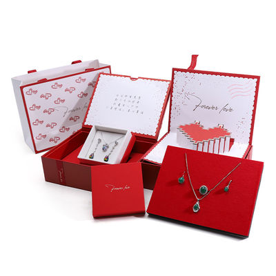 Luxuriöse Aufbewahrung Karton Papier Schmuck Geschenkkasten mit Pop Up Grußkarte