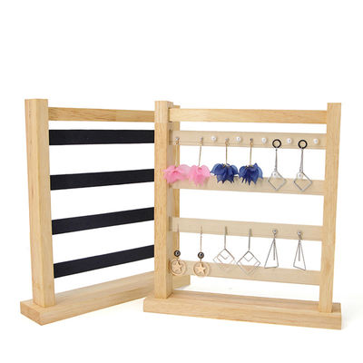 Kompakte Mehrzweck-Holz-Ohrringe Drop Display Rack Schmuck Ausstellung