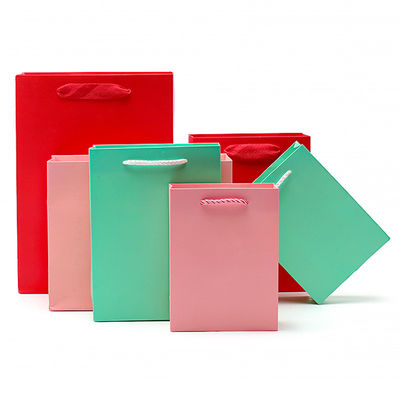 Schicke einfache Makkarone Farbe Karton Tote Tasche Geschenk Schatzverpackung