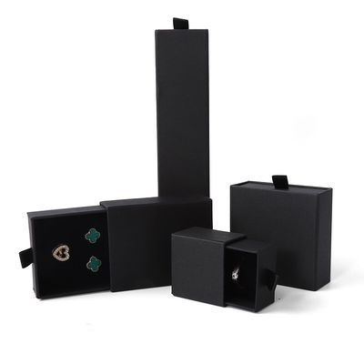 Rechteckige Schmuckbox Umweltschutzfreundliche Quadratpapierrosige Schublade Schmuckbox