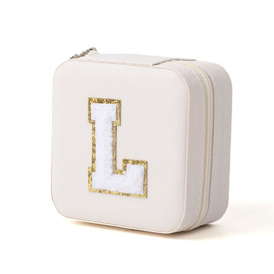 Kleines weißes Leder Reiseorganisator Gehäuse Schmuck Lagerbox Verpackung