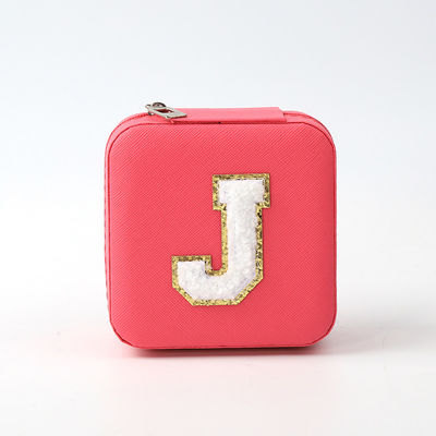 Luxus-Schmuck Geschenk-Speicher-Box benutzerdefinierte tragbare kleine Leder Rose Rot Schmuck-Organisator Reisetasche