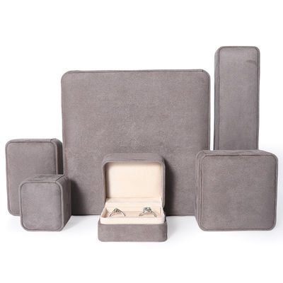 Premium Graue Schmuckverpackungsbox, kundenspezifisch, hochwertig, großes Schmuckset, Halskette, Armband, Ohrringe, Ring, Verpackung