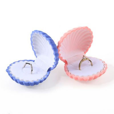 Personalisierte, hochwertige Flip-Shell-Samt-Ringbox-Schmuckverpackung